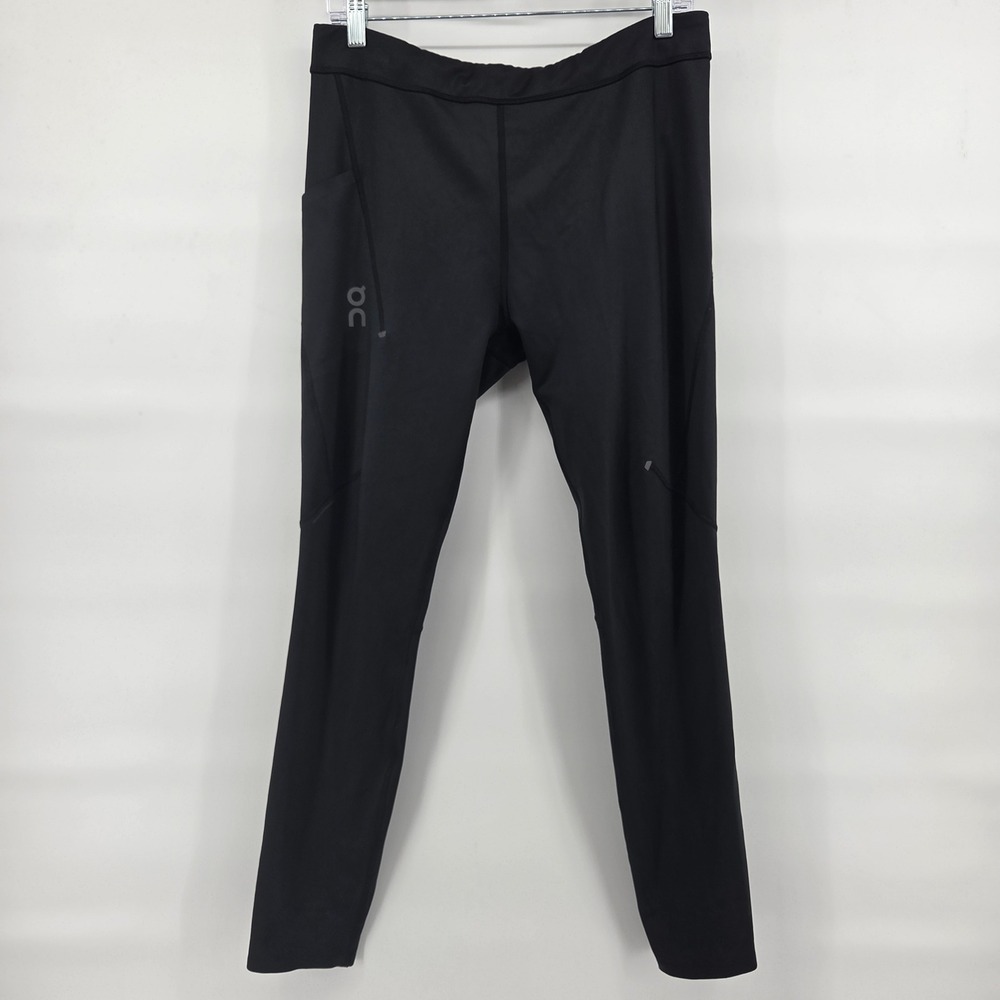 On Running Performance Tights Large Black Mens Athletic Leggings